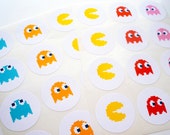 Pac-Man 24 Pack of Retro Arcade Stickers : FREE SHIPPING
