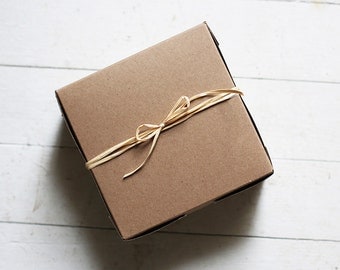 12- 6 x 6 x 3 inch Kraft Cupcake or Gift Boxes || kraft packaging, food packaging, gift packaging, brown box, eco, recycled, kraft paper