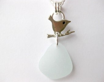 Animal Jewelry Animal pendant animal necklace Seaglass Pendant Bird jewelry Seaglass Beach Glass Jewelry Handmade, Custom Jewelry