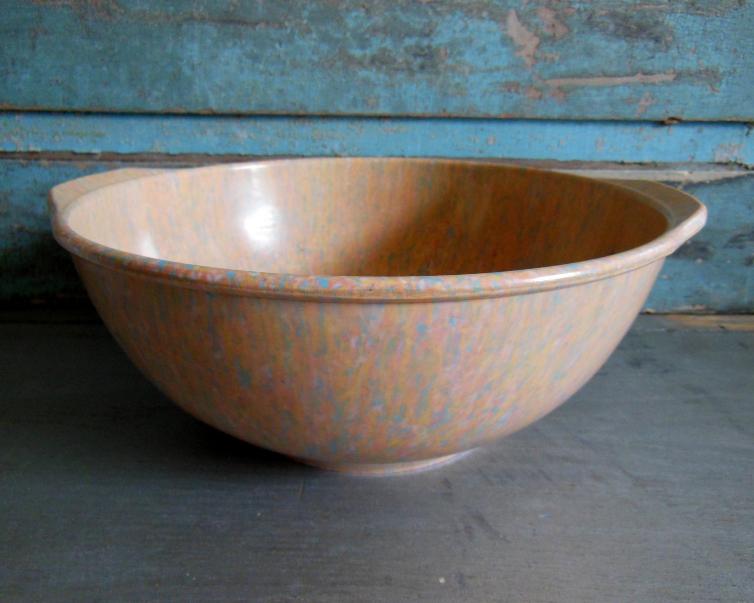 Pink Confetti Melamine Melmac Mixing Bowl by turquoiserollerset