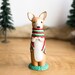 Corgi Figurine with a Welsh Scarf by Bonjour Poupette
