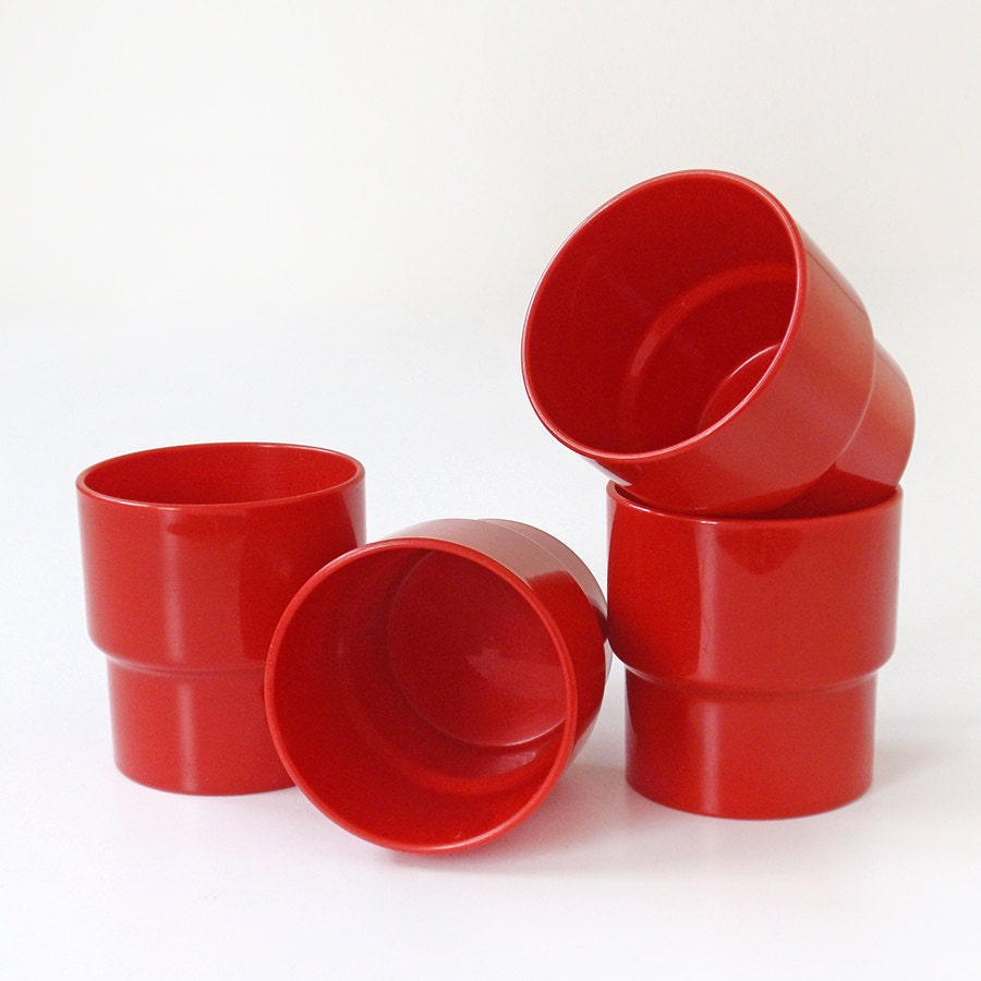 Vintage Camping Cups Sarvis Stackable Cups Made in Finland Haute Juice