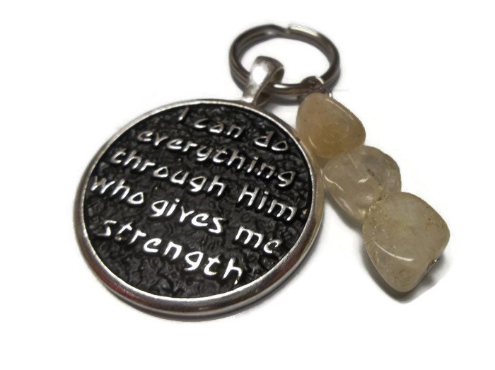 Christian Biblical Quote Keychain Keychains For Men Unisex