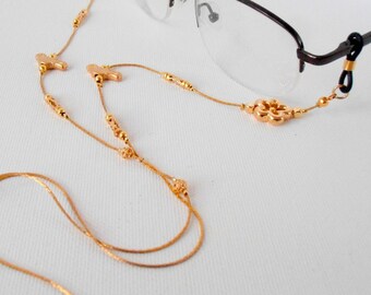 Eyeglasses Holder, eyeglasses Chain,sunglasses Necklace, Gold Plated, Sunglasses Holder, Reading Glasses Lanyard.