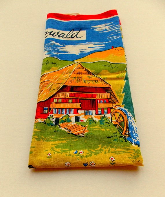 Vintage German Linen Tea Towel