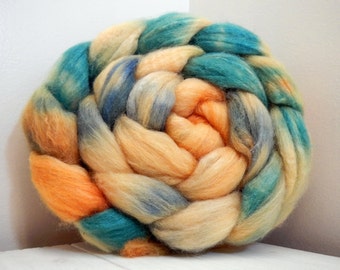 February Fields 3 Handpainted Polwarth/Silk 60/40 Top Spinning Fiber 4 oz