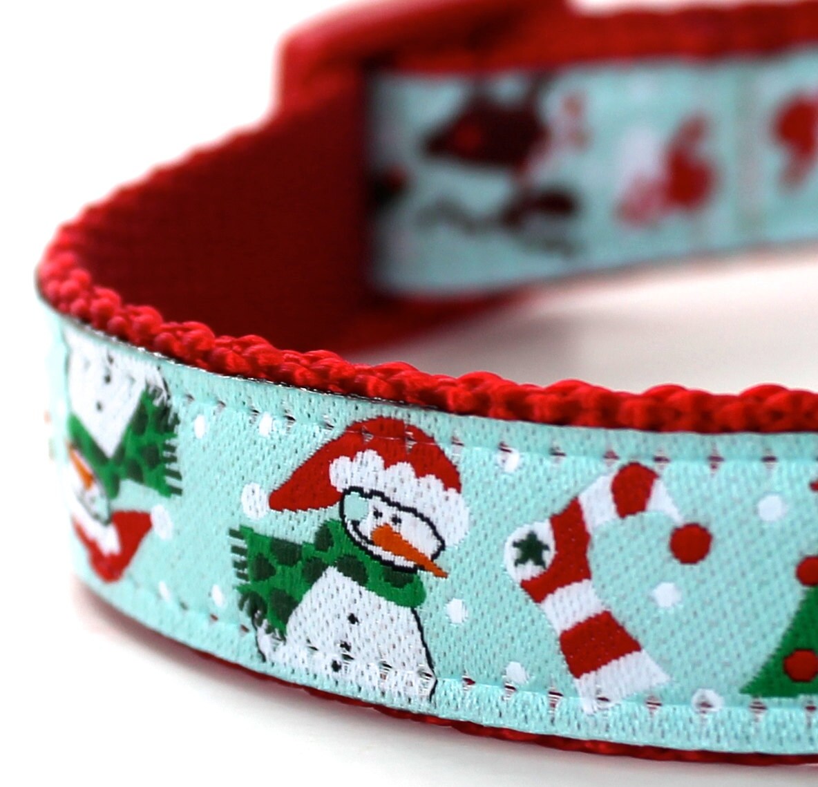 Holiday Time Dog Collar Ribbon Dog Collar Adjustable