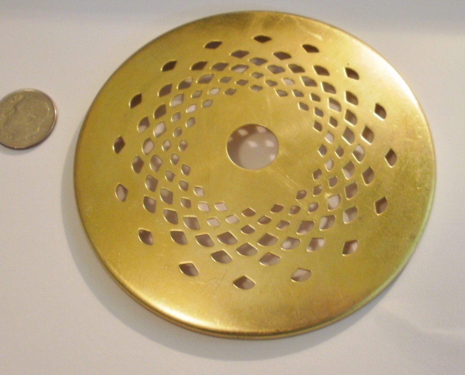 3 1/2 3.5 Vented Brass Heat Vase Cap for Stained