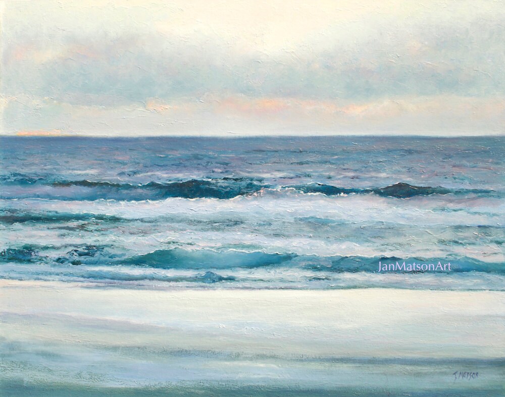 Ocean Art FRAMED beach decor seascape painting ocean