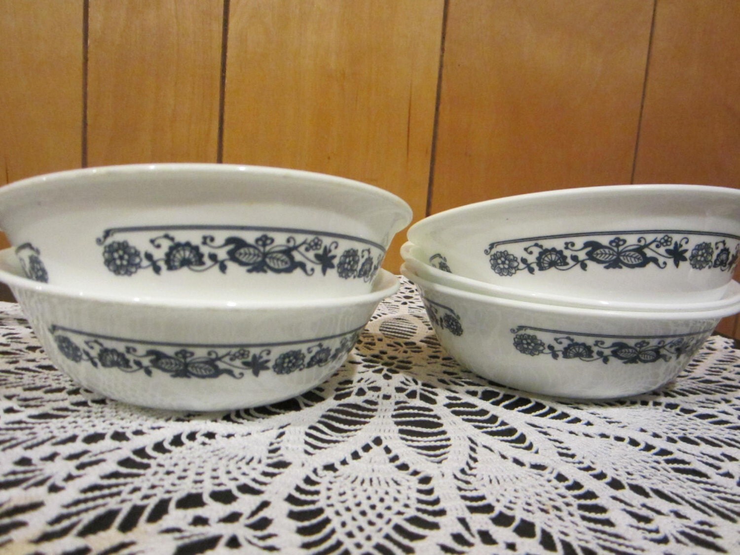 Vintage Corelle Old Town Blue / Blue onion Navy Blue Cereal / Soup