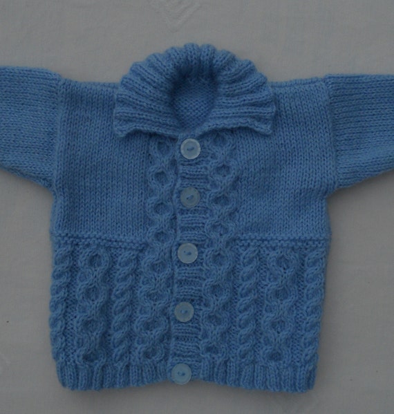 Cardigan/jacket/jumper for a baby /toddler hand knitted size