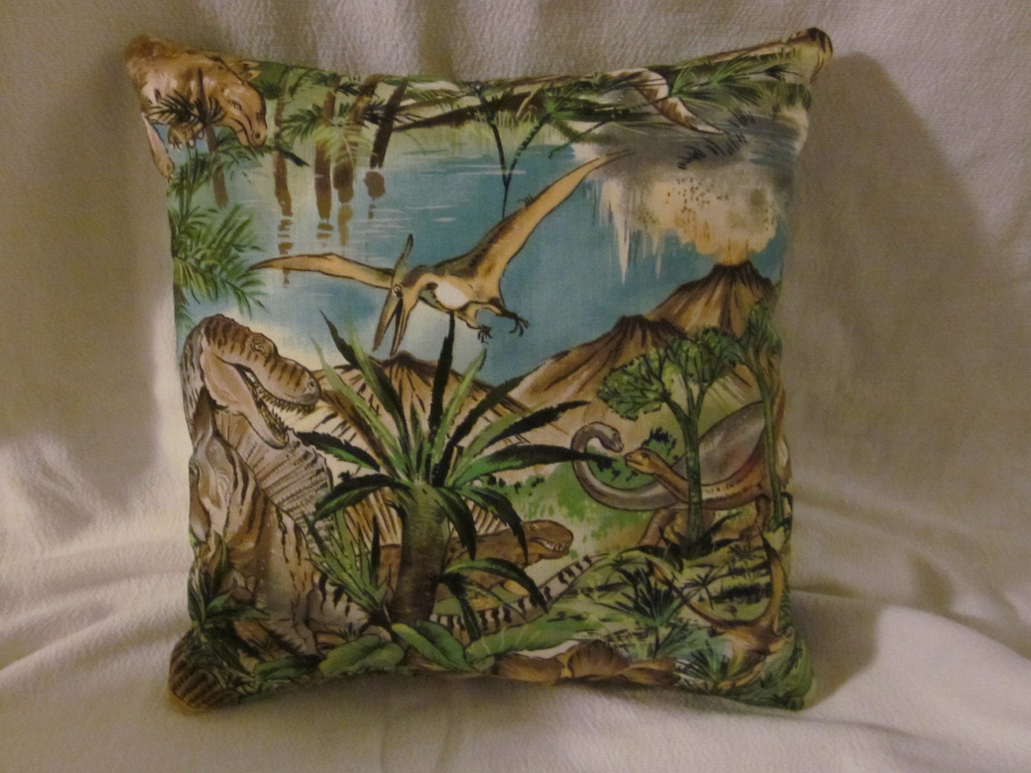 Dinosaur Pattern Secret Pocket Pillow