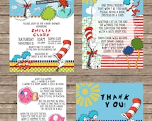 Dr. Seuss Baby Shower Suite Invitation, Thank you, What is a Womb - DIY ...