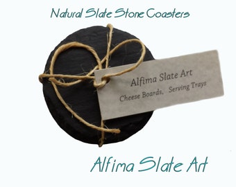 COASTERS - NATURAL SLATE set of 4