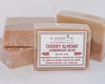 Cherry Almond Cold Process Soap Bar