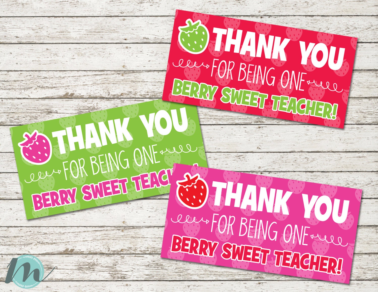 Teacher Bag Toppers Teacher Appreciation Week Berry Sweet