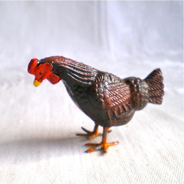 Vintage Rooster Italian Miniature Rooster Rare Nativity