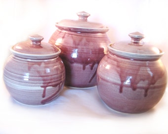 Purple canister set | Etsy