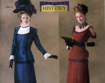Butterick History B4212 Misses' Victorian Costume Sewing Pattern - Uncut - Size 6, 8, 10