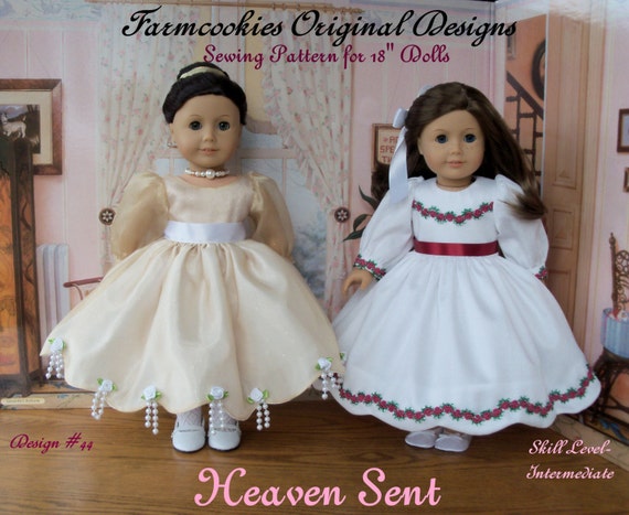 PDF Sewing Pattern / HEAVEN SENT / Patterns for American Girl or Other 18" Dolls