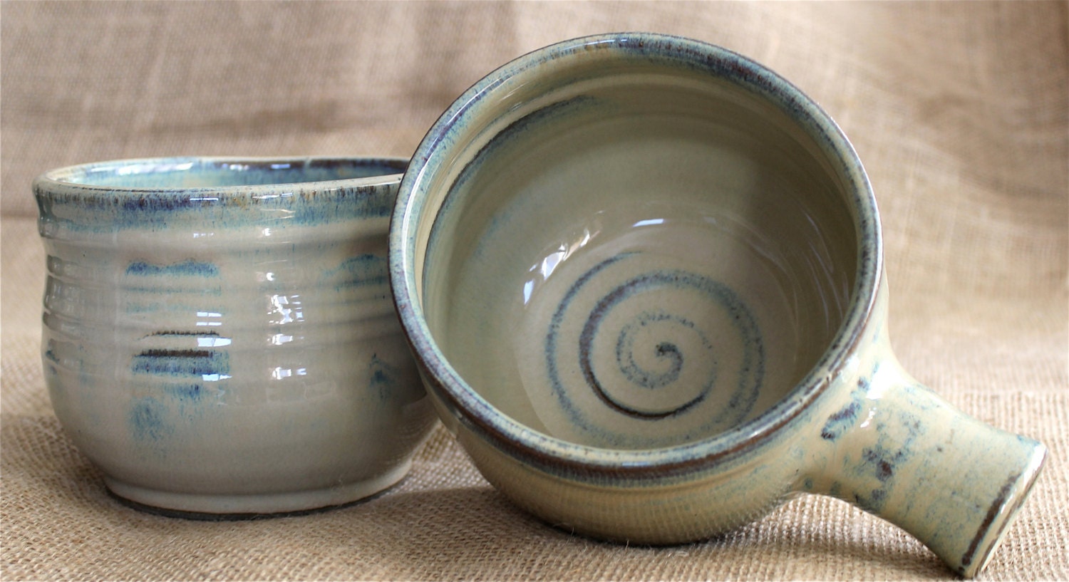 Extra large soup bowl 3 cup mug with thrown handle by AudPottery