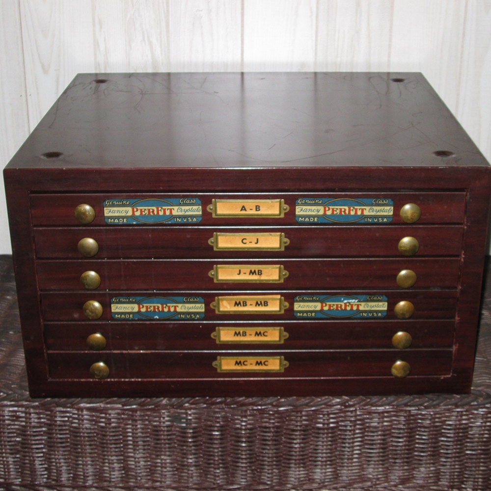 AMAZING Industrial Metal Watch Makers Crystals Steel Drawer