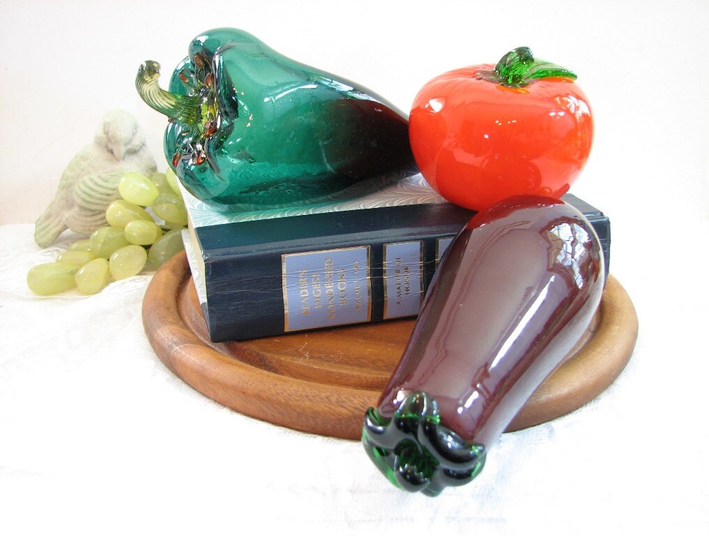 Art Glass Fruit and Vegetables Hand Blown Molded by GRITSGirlz
