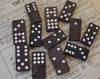 Vintage Assorted Dominos Domino Game Pieces Lot of 12