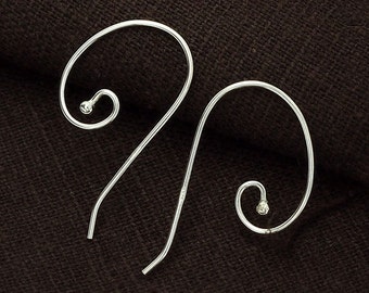 5 pairs of 925 Sterling Silver Ear Wires 14x28 mm. :th2274