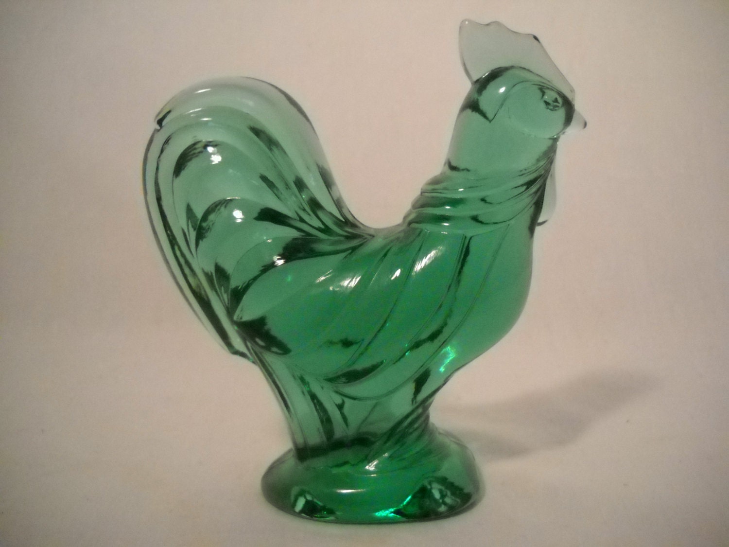 glass rooster statue