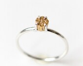 Textured Cylinder ring in sterling silver / tiny cylinder ring