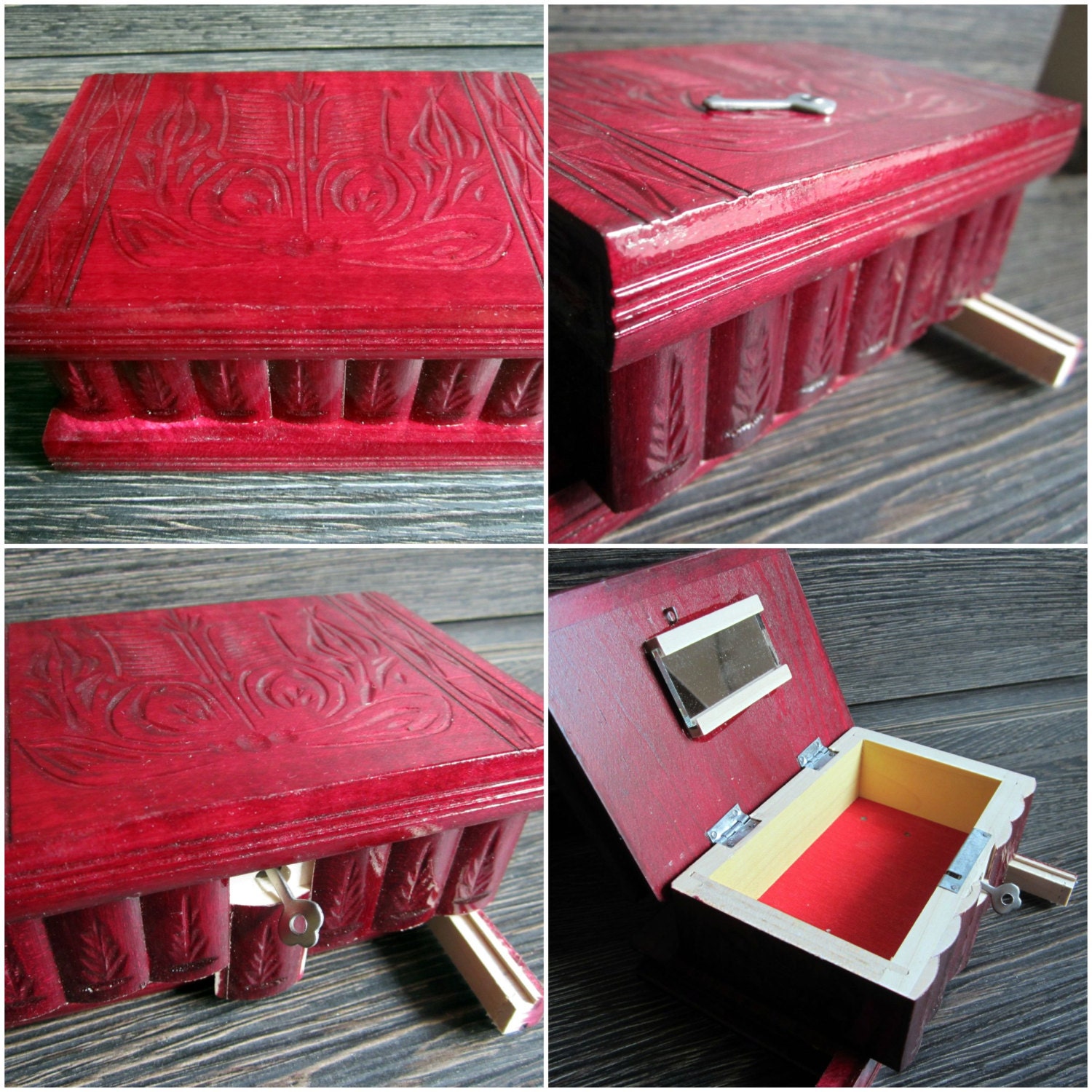 Hungarian Puzzle Box Amazing 9 Steps with Key&Lock by kalotart