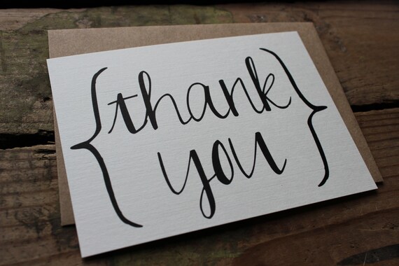 Thank You Cards with Envelopes / Wedding / Shower / Engagement