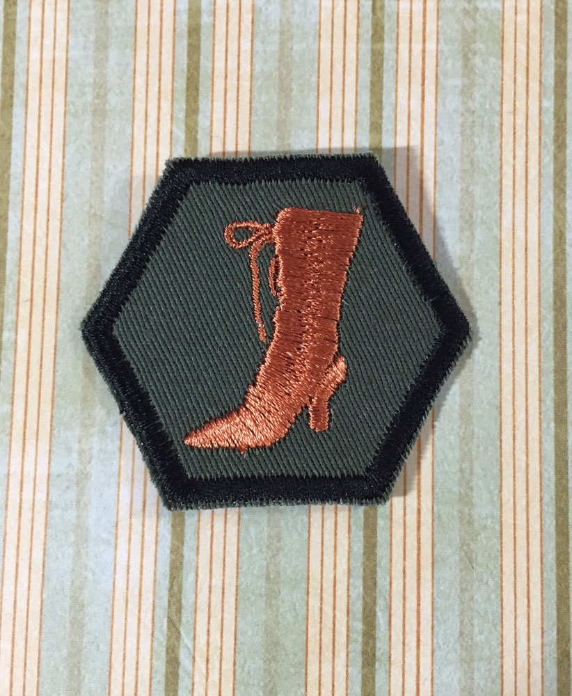 STEAMPUNK Patch - Victorian Boot Merit Badge Steampunk Scouts