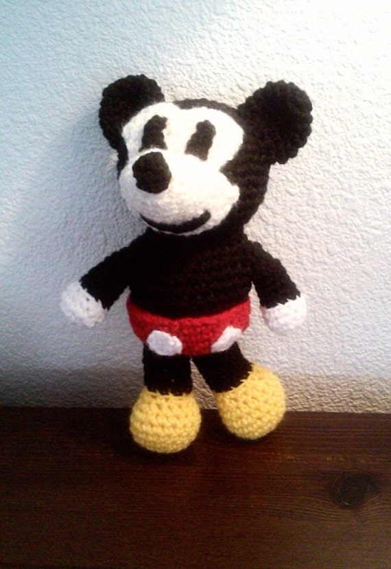 Little Mickey mouse crocheted Mickey Mouse inspired doll