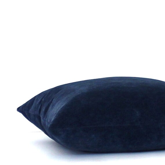 Blue Pillow Throw Pillow Cover Solid Blue Decorative