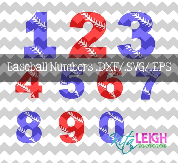 Download Baseball Numbers .DXF/SVG/.EPS File for use by ...