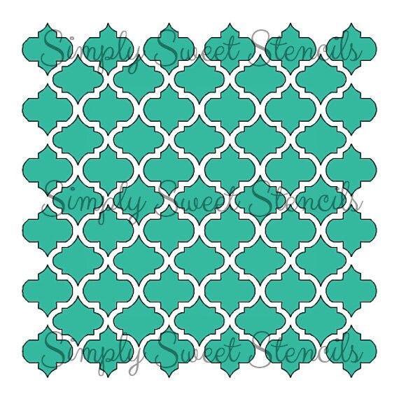 Quatrefoil Stencil by SimplySweetStencils on Etsy