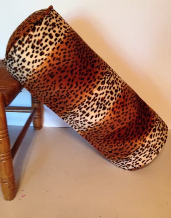 leopard print bolster pillow