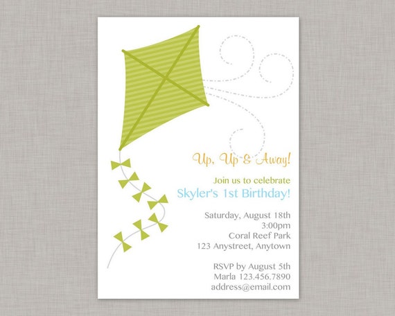 Kite Birthday Party Invitations 8