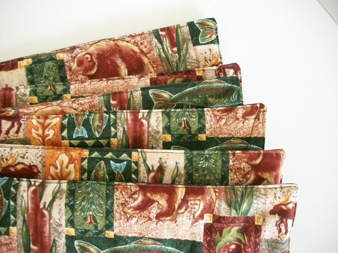 Placemats Quilted Animal Rustic Lodge Cabin Set of 6