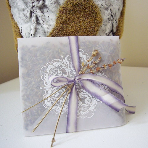 Lavender Vellum Sachet Favor