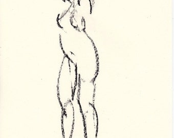 Gesture study 291 Original drawing 8 x 10 inches