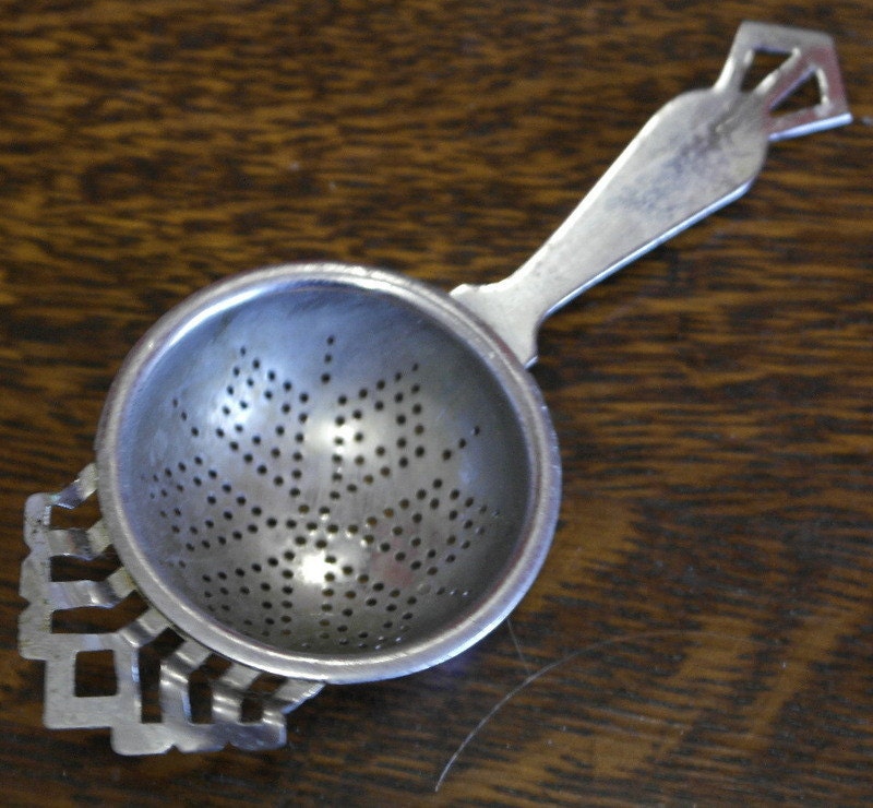 antique chrome tea strainer – Haute Juice