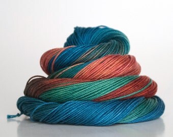 Size 30, hand dyed tatting thread / crochet cotton