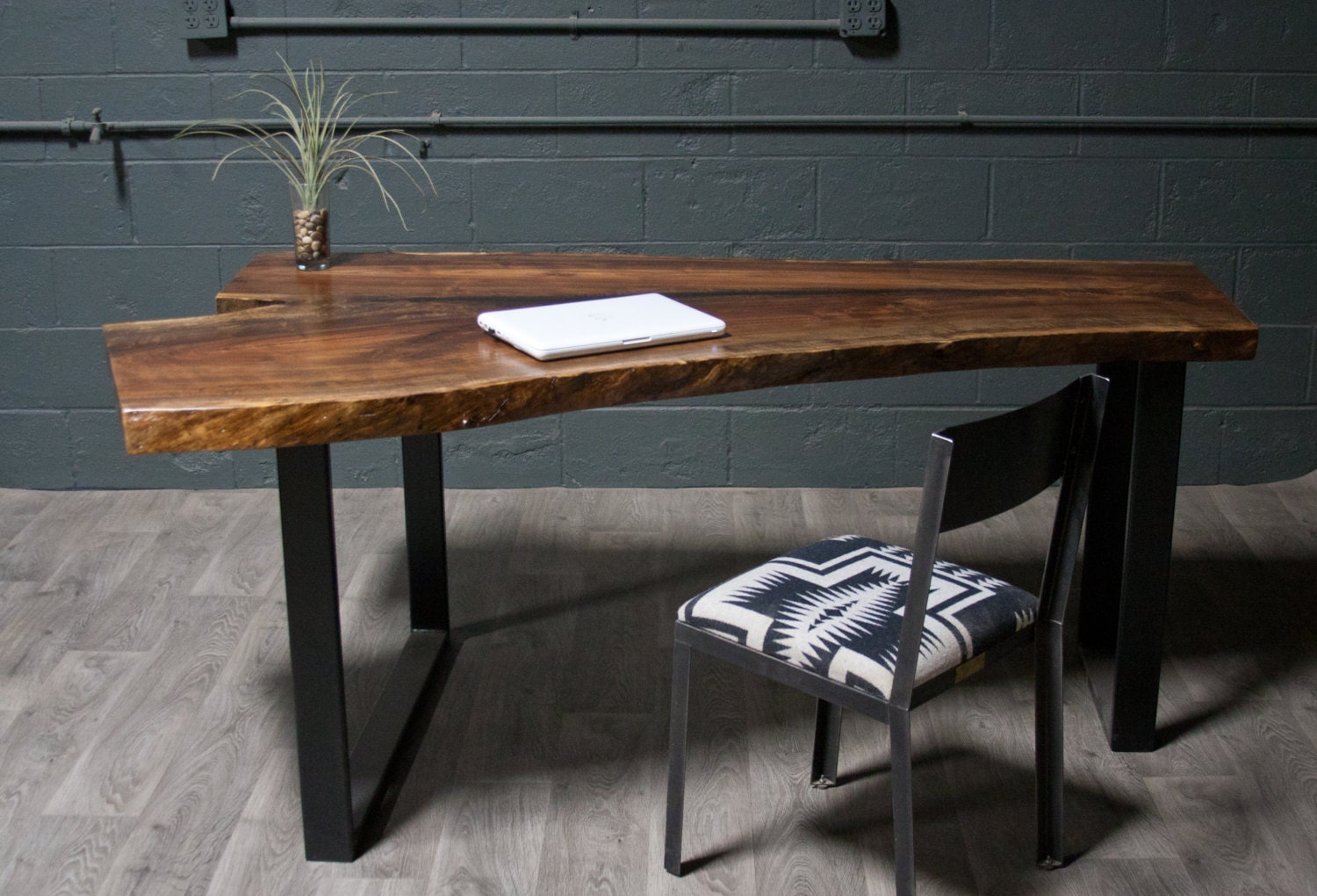 SALE: Big Live Edge Black Walnut DESK Elegant Natural