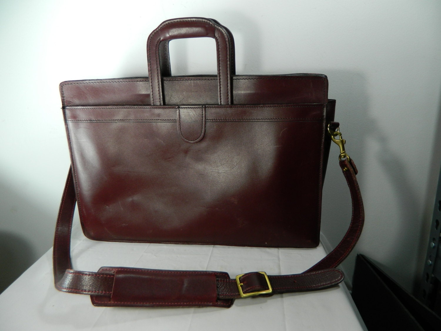 Vintage Hartmann Briefcase Leather Portfolio Oxblood