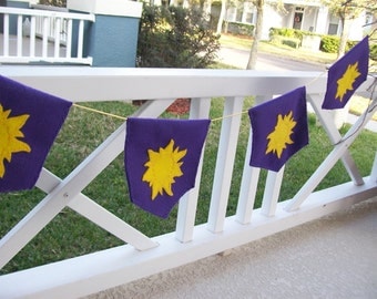 RAPUNZEL SUNBURT BANNER/ Felt party Banner/ Tangled/ party decor