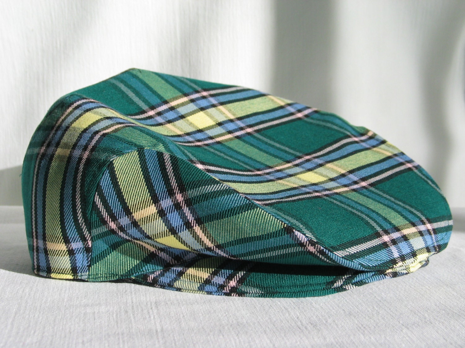 Paddy Cap Alberta Tartan Newsboy Cap Green Plaid Cabbie Hat