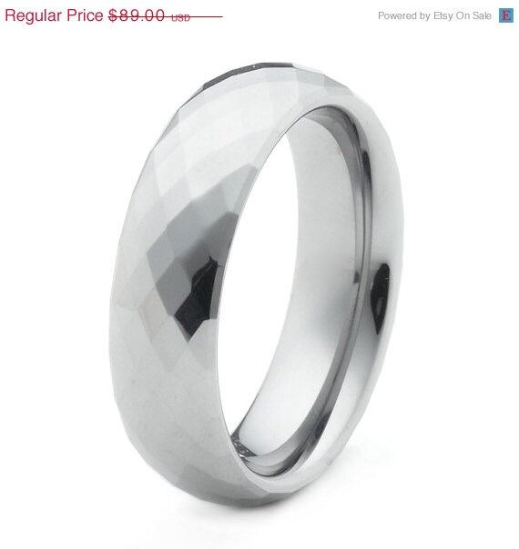 ON SALE Tungsten Mens wedding Bands - Polished Finish